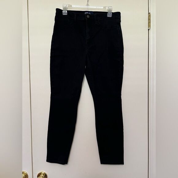 GAP High Rise Favorite Jegging‎ Black Size 10/30 - Stretch Skinny Denim Pants - Picture 1 of 6